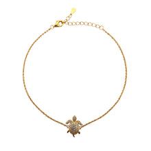 Elegant 18K gold vermeil or 925 sterling silver turtle bracelet with adjustable 17cm + 3.5cm extension. Minimalist pavé charm design, perfect for everyday wear or gifting.