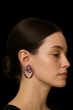 Twisted Ruby Pink Pavé Earrings