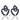 Twisted Sapphire Blue Pavé Earrings