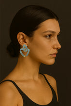 Twisted Turquoise Pavé Earrings