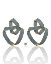 Twisted Turquoise Pavé Earrings