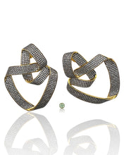 Twisted White Pavé Earrings