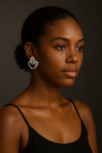 Twisted White Pavé Earrings