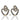 Twisted White Pavé Earrings