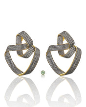 Twisted White Pavé Earrings