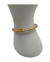White Enamel Gold Vermeil Bracelet