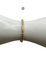 White Enamel Gold Vermeil Bracelet