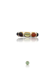 White Enamel Multi-Gemstone Eternity Ring