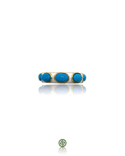 White Enamel Turquoise Eternity Ring