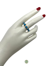 White Enamel Turquoise Eternity Ring