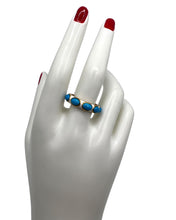 White Enamel Turquoise Eternity Ring