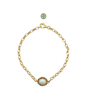 White Opal Charm Bracelet