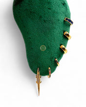 Elegant crocodile earrings crafted in 18K gold vermeil or sterling silver with sparkling baguette-cut zirconia. Unique statement jewelry perfect for layering and everyday luxury.