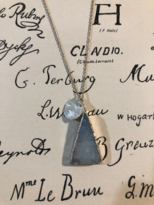 Triangle Moonstone Necklace