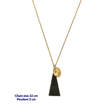 Triangle Druzy Gold Necklace