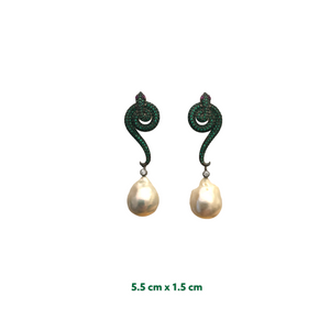 Snake Pearl Earrings