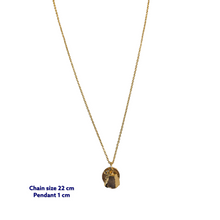 Rosequartz Mini Gold Necklace
