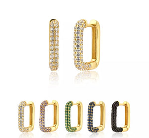 Square Pave Earrings