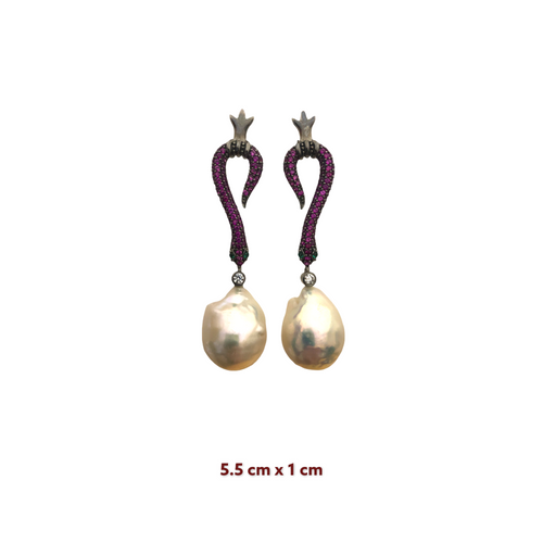Crown Snake Earrings