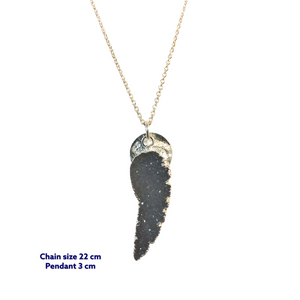 Wing Druzy Stone Necklace