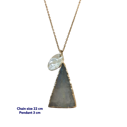 Triangle Moonstone Necklace