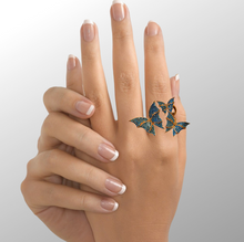 Butterfly Pavel Statement Rings