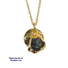 Raw Onyx Mini Gold Necklace