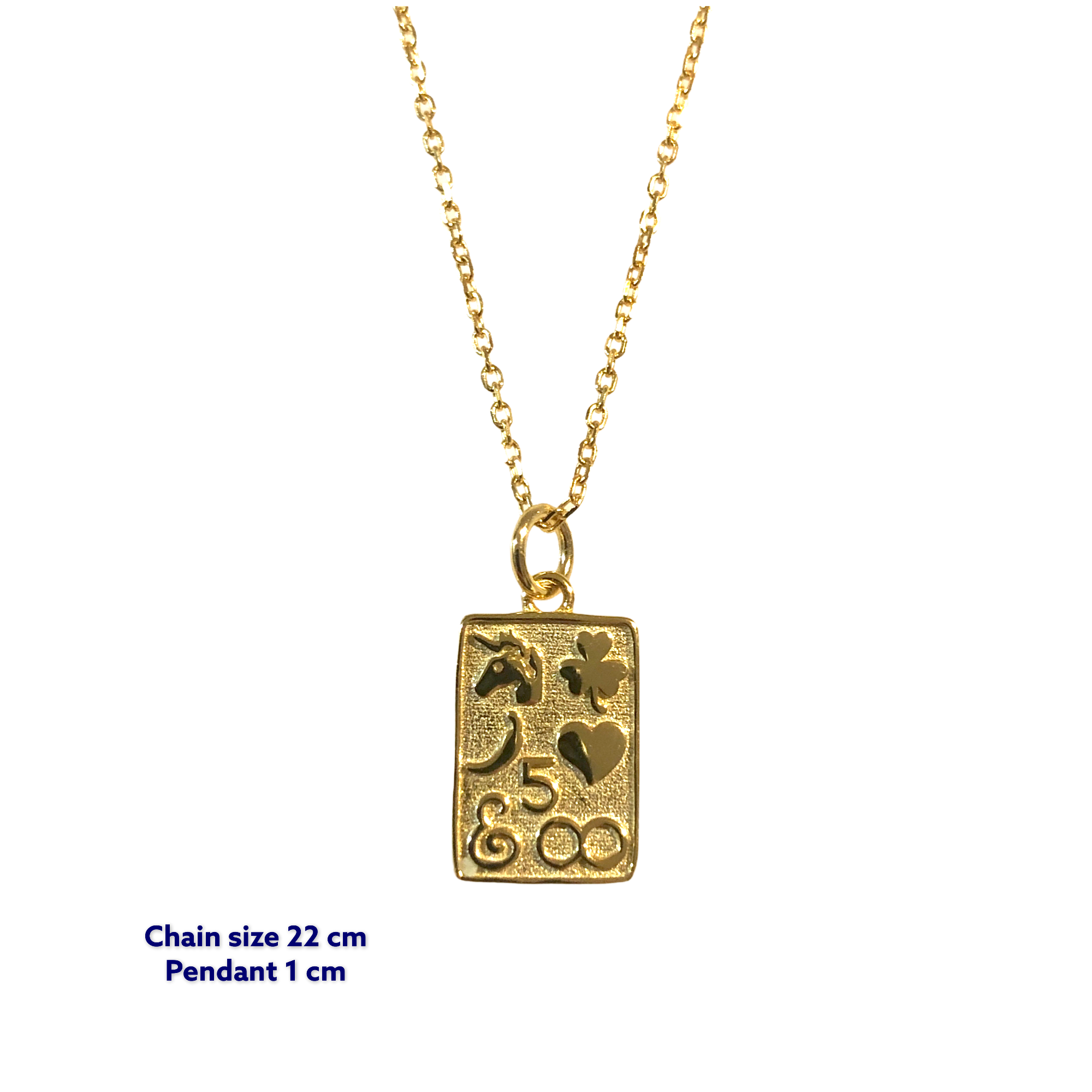 Square sales gold pendant