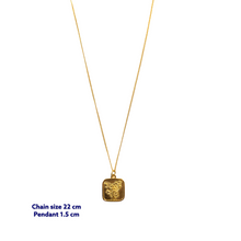 Square Rose Gold Coin Necklace