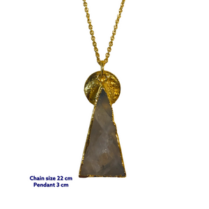 Triangle Moonstone Gold Necklace
