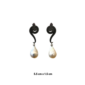 Snake Pearl Earrings