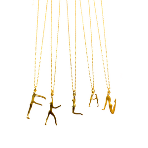 Yoga Letter F Necklace