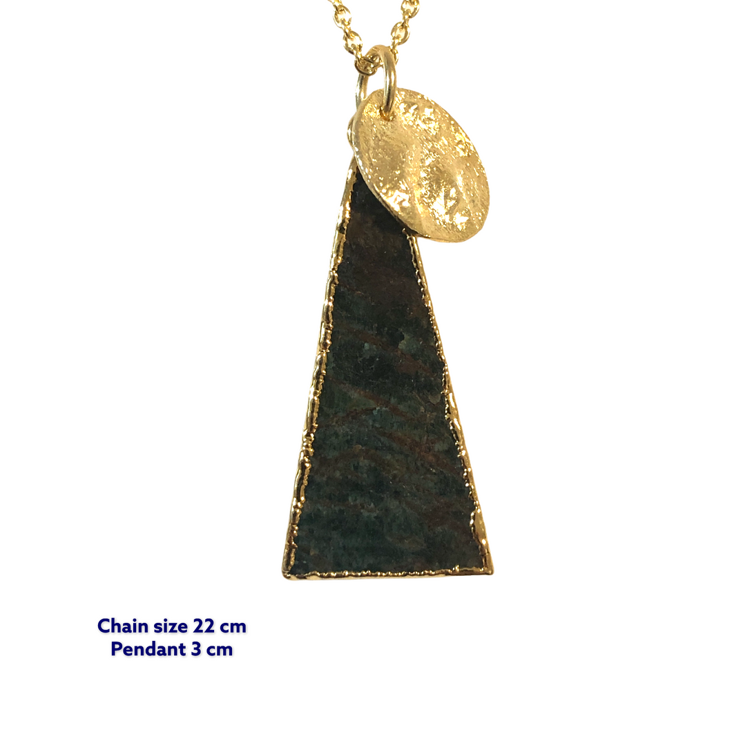 Triangle Druzy Gold Necklace
