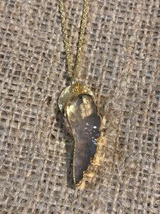 Wing Rosequartz Gold Necklace