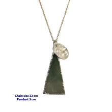 Triangle Raw Jade Stone Necklace