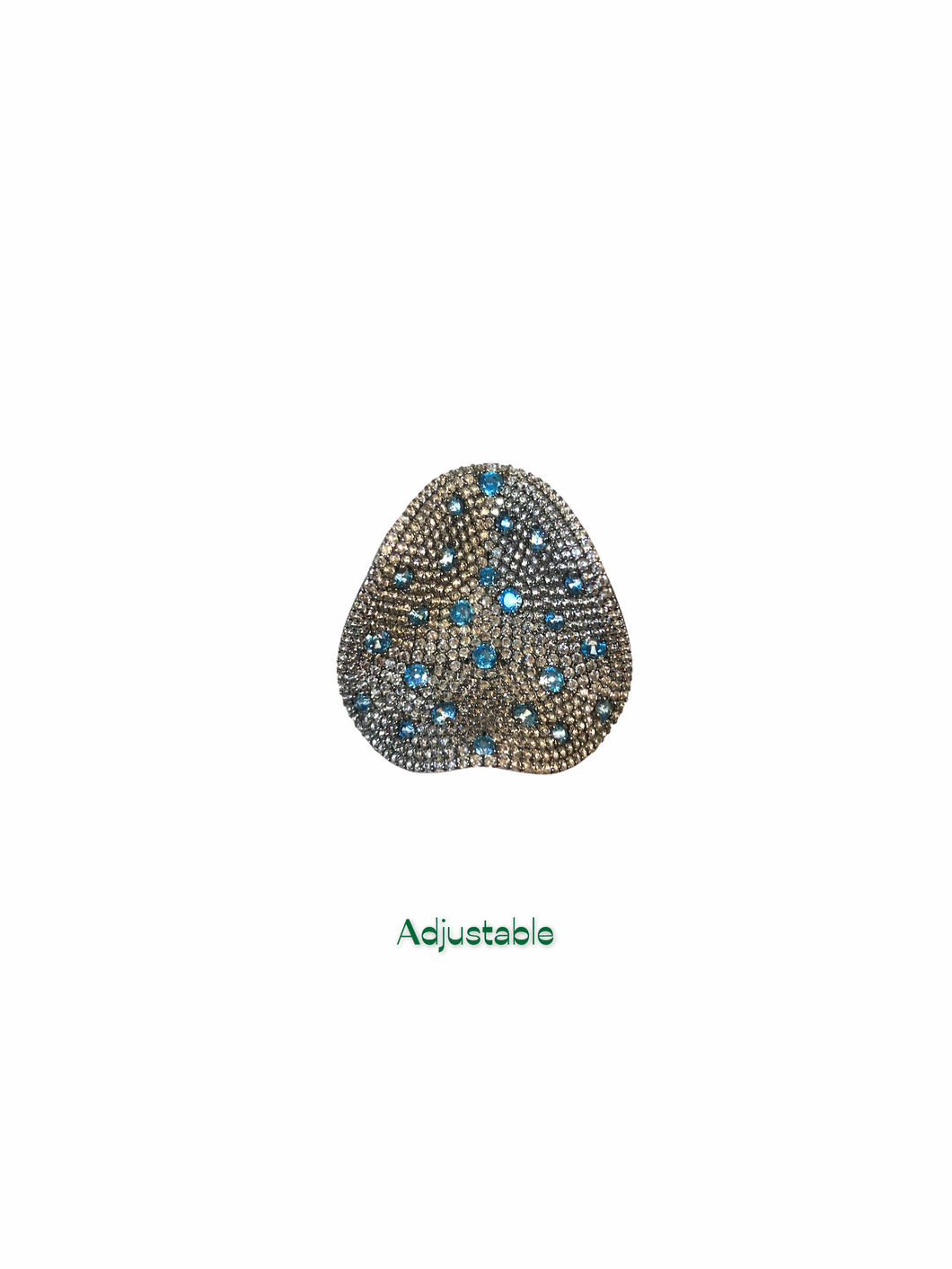 Bareah Aqua Blue Statement Ring