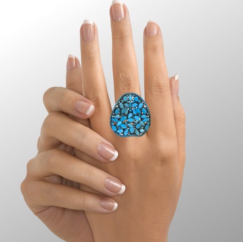 Bareah Diamond Cut Statement Ring