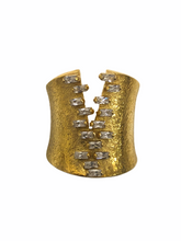 Baugette White Zirconia Cuff Roman Ring