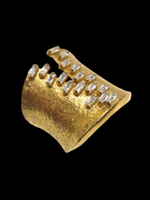 Baugette White Zirconia Cuff Roman Ring