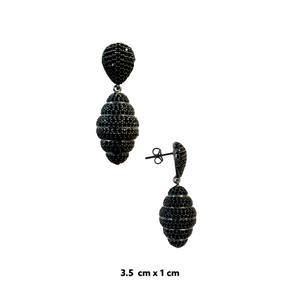 Bee Hive Zirconia Drop Earrings