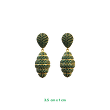 Bee Hive Zirconia Drop Earrings