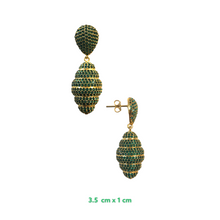 Bee Hive Zirconia Drop Earrings
