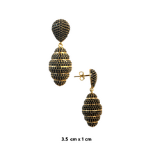 Bee Hive Zirconia Drop Earrings