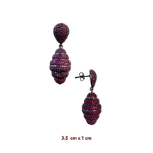 Bee Hive Zirconia Drop Earrings