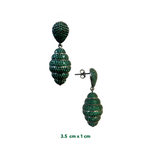 Bee Hive Zirconia Drop Earrings