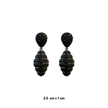 Bee Hive Zirconia Drop Earrings