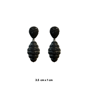 Bee Hive Zirconia Drop Earrings