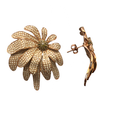 Buzzle Zirconia Floral Earrings