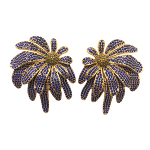 Buzzle Zirconia Floral Earrings