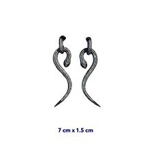 Classic Zirconia Snake Earrings